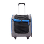  Ibiyaya Liso Backpack & Parallel Transport Pet Trolley | Slate/Sapphire  FC1705-GB Pets Own Us