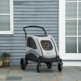 Pawhut PawHut 4-Wheeler Pet Stroller | V01  D00-105V01GY Pets Own Us