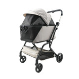  Ibiyaya InstaCollapse Detachable Dog Stroller and Pet Car Seat Carrier Combo | Taupe  FS2404-T Pets Own Us