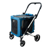  Ibiyaya BigBuddy 2-in-1 Pet Stroller & Soft Crate | Collapsible Wagon for Medium to Large Dogs & Cats | Crystal Teal  FS2480-CT Pets Own Us