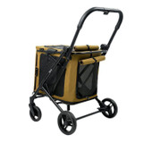  Ibiyaya BigBuddy 2-in-1 Pet Stroller & Soft Crate | Collapsible Wagon for Medium to Large Dogs & Cats | Camel  FS2480-C Pets Own Us