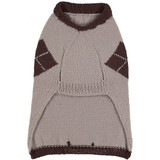 Baker & Bray Knitted Argyle Dog Sweater by Baker & Bray - Cappuccino   Pets Own Us