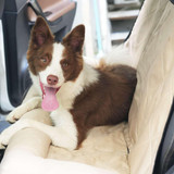  Julibee's X-Large Dog Car Seat Bolster | Safety belt included | Brown  JUB-XLB-BR Pets Own Us