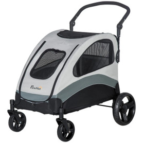 Pawhut PawHut 4-Wheeler Pet Stroller | V01  D00-105V01GY Pets Own Us