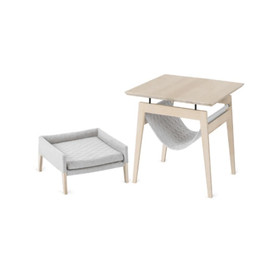 Labbvenn KIKKO Table & LULU Bed By Labbvenn - Light Grey   Pets Own Us