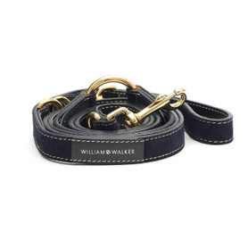 William Walker Suede Leather Dog Leash by William Walker - Midnight  120003 Pets Own Us