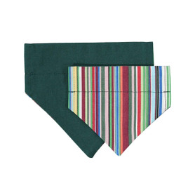  Baker & Bray | Striped Dog Bandana | Green   Pets Own Us