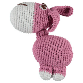  Baker & Bray | Knitted Donkey Squeaky Dog Toy | Pink   Pets Own Us