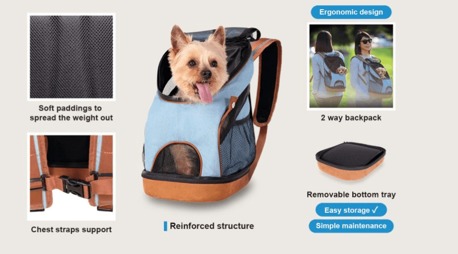 Ibiyaya Pet Back Pack in Denim