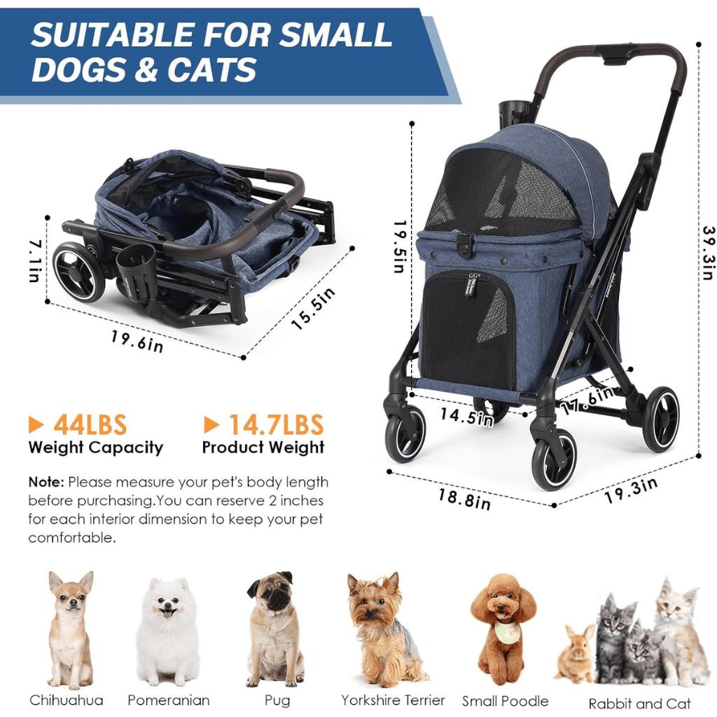Beberoad X1 Pet Stroller – Lightweight, Foldable Durable