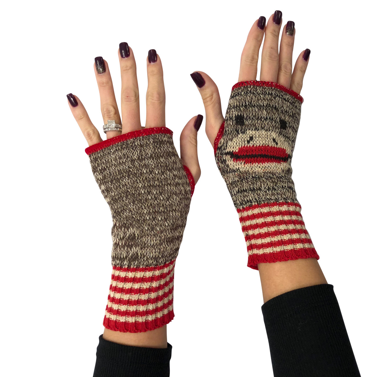 Short Fingerless Gloves, Hand Warmers, Short Gloves Tan Gloves