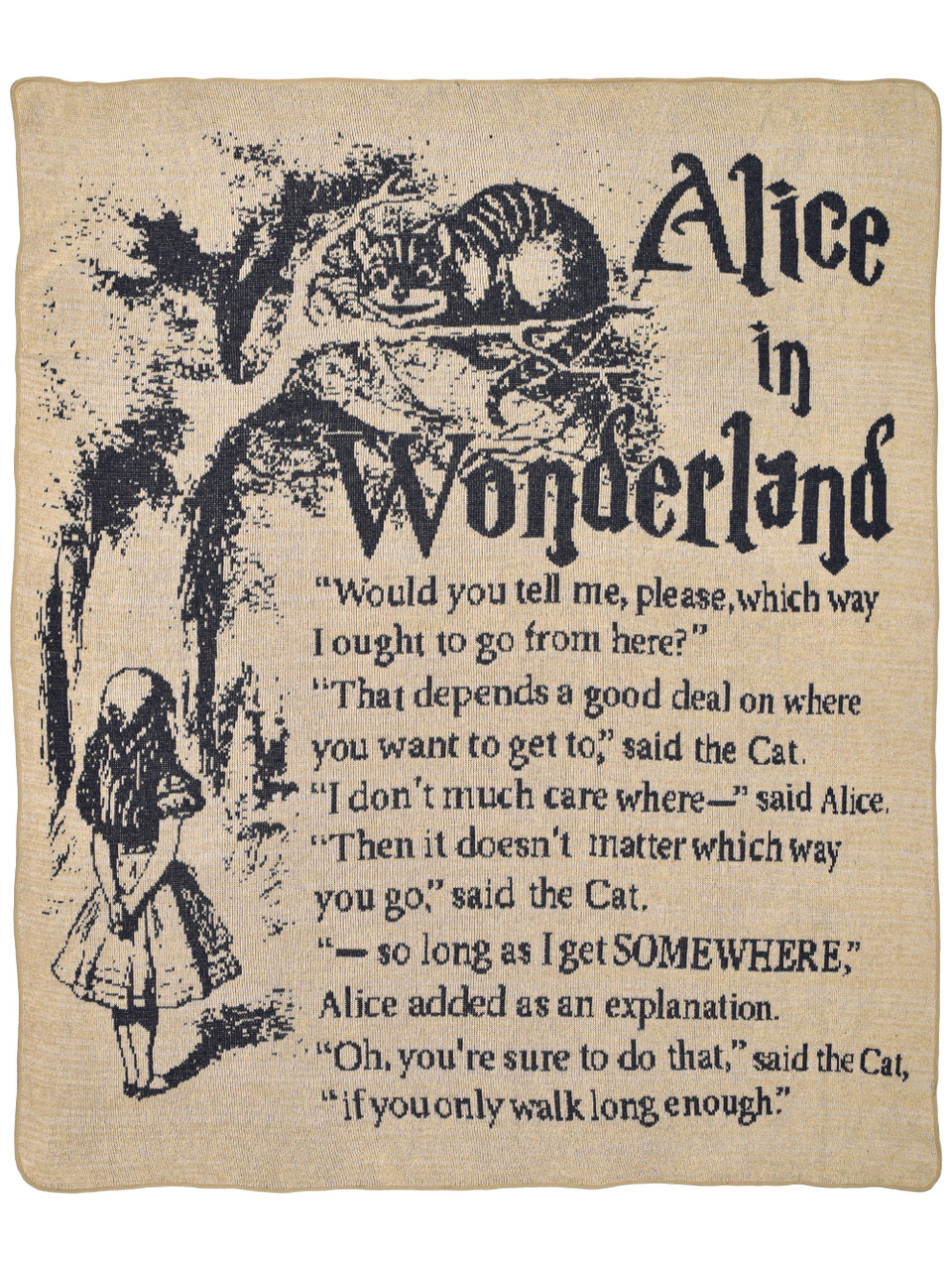 Alice In Wonderland Large Throw
