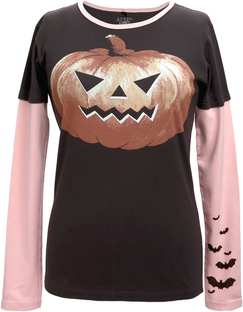 Pumpkin Bat 2 Long Sleeve Tee Pumpkin Bat 2 Long Sleeve Tee