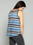 Black Stripe / Black Reversible Tie Back Tank