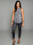 Grey Floral / Grey Plaid Tie Back Tank  Grey Floral / Grey Plaid Tie Back Tank