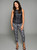 Grey Floral / Grey Plaid Tie Back Tank  Grey Floral / Grey Plaid Tie Back Tank