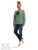 Appliqué Velvet Snowflake Long Sleeve Tee (Green) Appliqué Velvet Snowflake Long Sleeve Tee (Green)