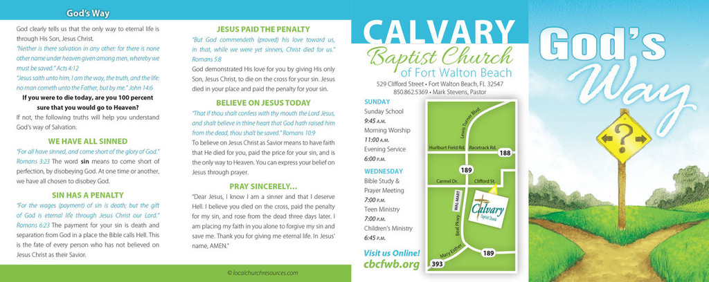 Back panels of “God’s Way of Salvation – Bright Sign” gospel tract