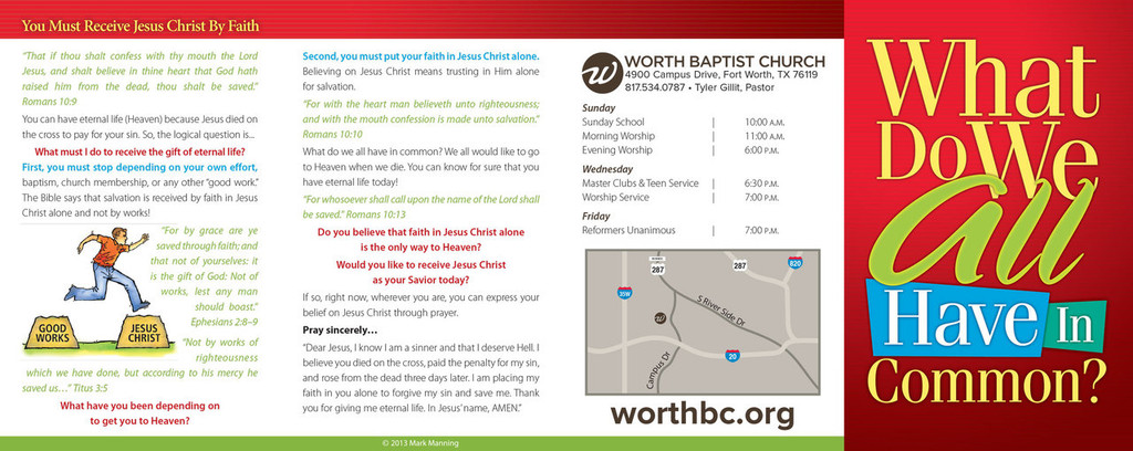 Back panel of “What Do We All Have in Common? – Classic Red” gospel tract