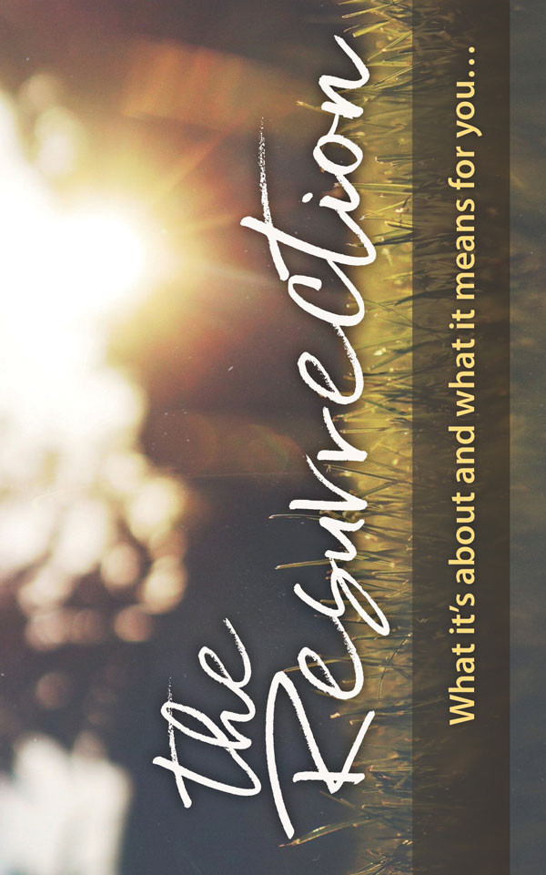 Front cover of “The Resurrection” gospel tract