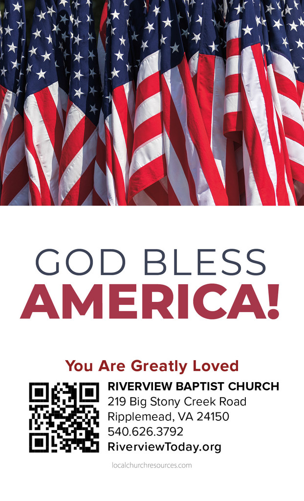 God Bless America Card-Group of Flags