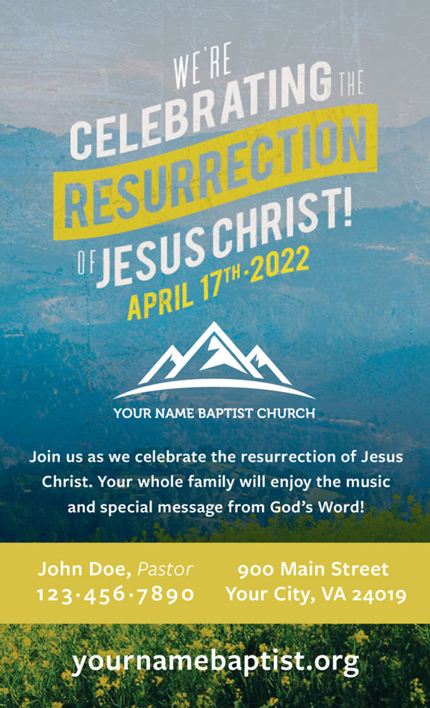 Celebrating the Resurrection Mountain 3x5 Card