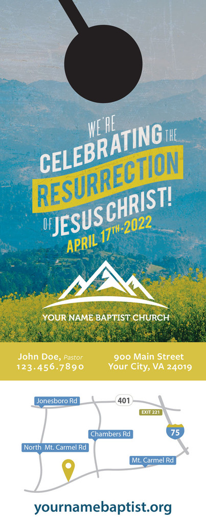 Celebrating the Resurrection Mountain Door Hanger