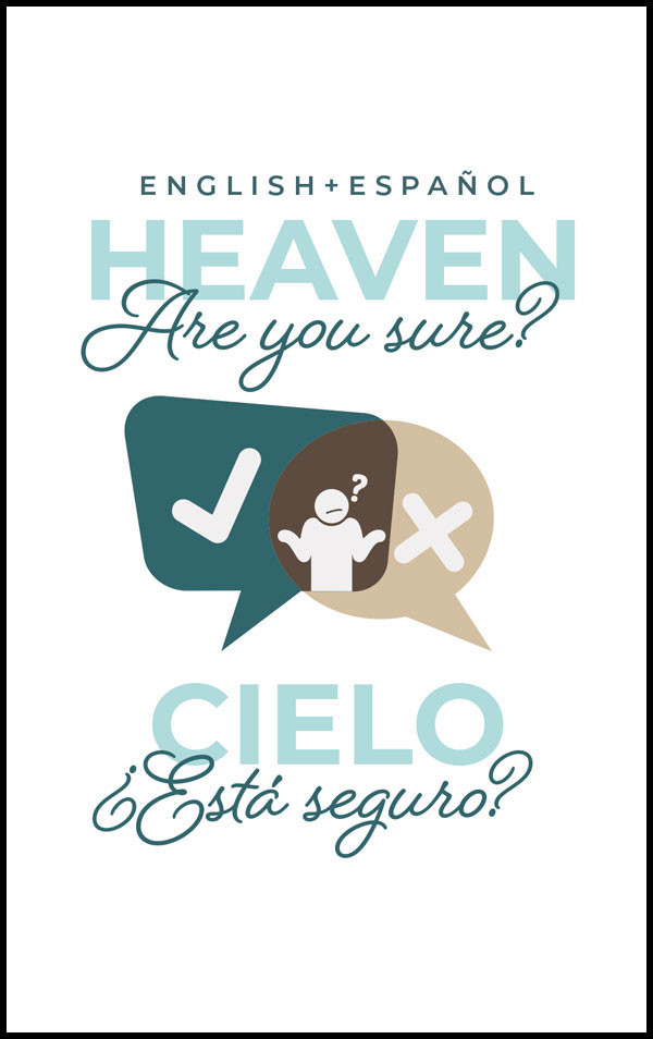 Front cover of “Are You Sure? – Bilingual (English & Spanish)” gospel tract