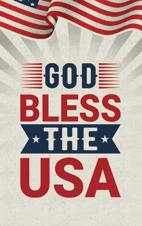 Gospel Tract God Bless the USA Gospel Tract
