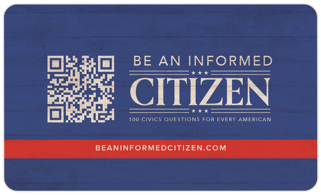 America 250 Happy Birthday America 3x5 Card Be An Informed Citizen