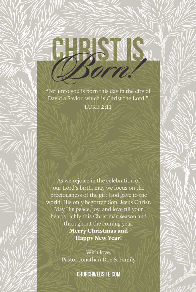 Christmas Minimal Green Pine