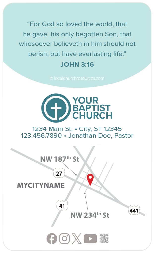 I Love My Church Heart Blue