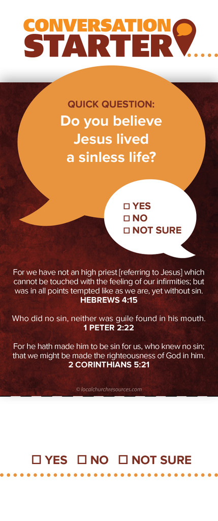 Conversation Starter-Sinless Life