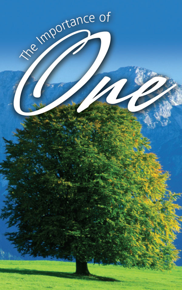 Front cover of “The Importance of One – Green Tree” gospel tract