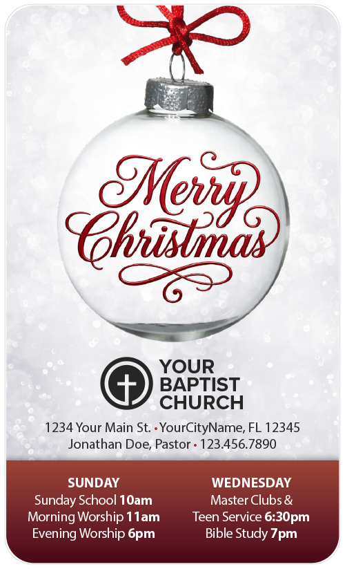 Merry Christmas Clear Ornament