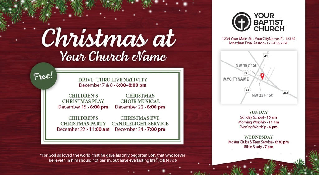 Christmas At Your Church Red Wood