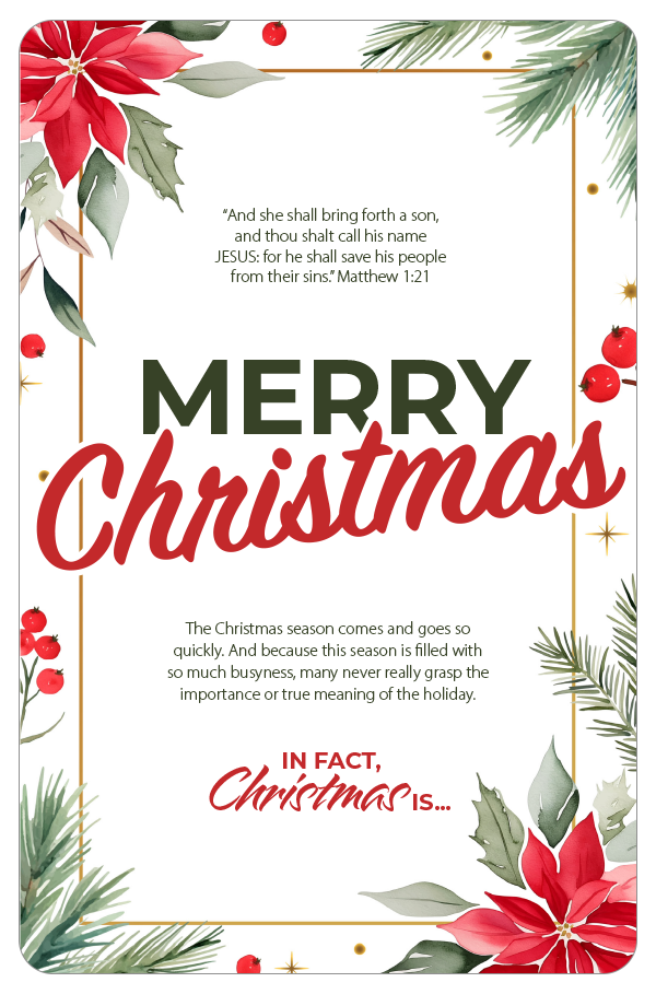 Merry Christmas Poinsettia