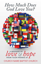 Front cover of “How Much Does God Love You? – Love and Hope World” gospel tract