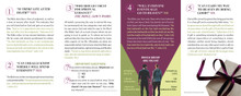 Inside panels of “Frequently Asked Questions About Eternal Life – Purple Flower” gospel tract