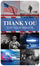 Thank You For Your Service 3x5 Card