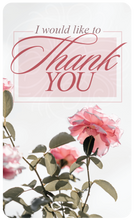 Thank You Pink Flowers 3x5 Card