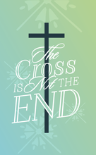 Front cover of “The Cross Is Not the End – Illustrated (Green / Blue)” gospel tract