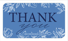 Blue Floral Thank You Gospel Card