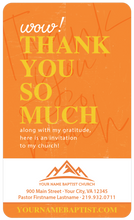 Thank You Card Bright Textured Orange
