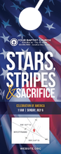 Stars, Stripes, and Sacrifice Door Hanger