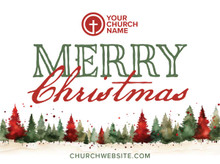 Christmas Watercolor Treeline with Events