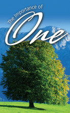 Front cover of “The Importance of One – Green Tree” gospel tract