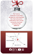 Merry Christmas Clear Ornament