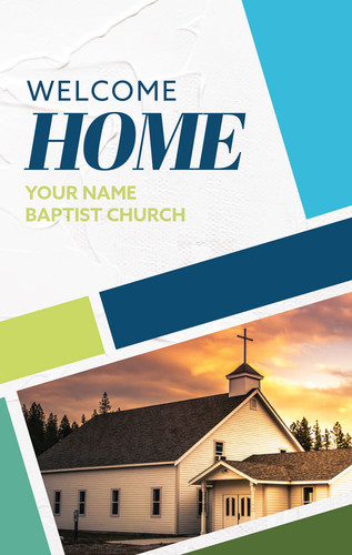 Welcome Home Geometric Horizontal Church