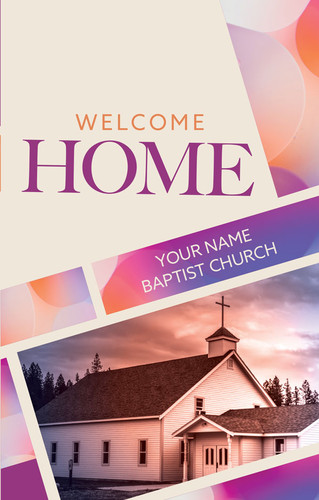 Welcome Home Geometric Pastor Greeting Purple